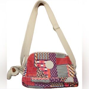 Kipling Multicolor Crossbody Bag with Patchwork Design